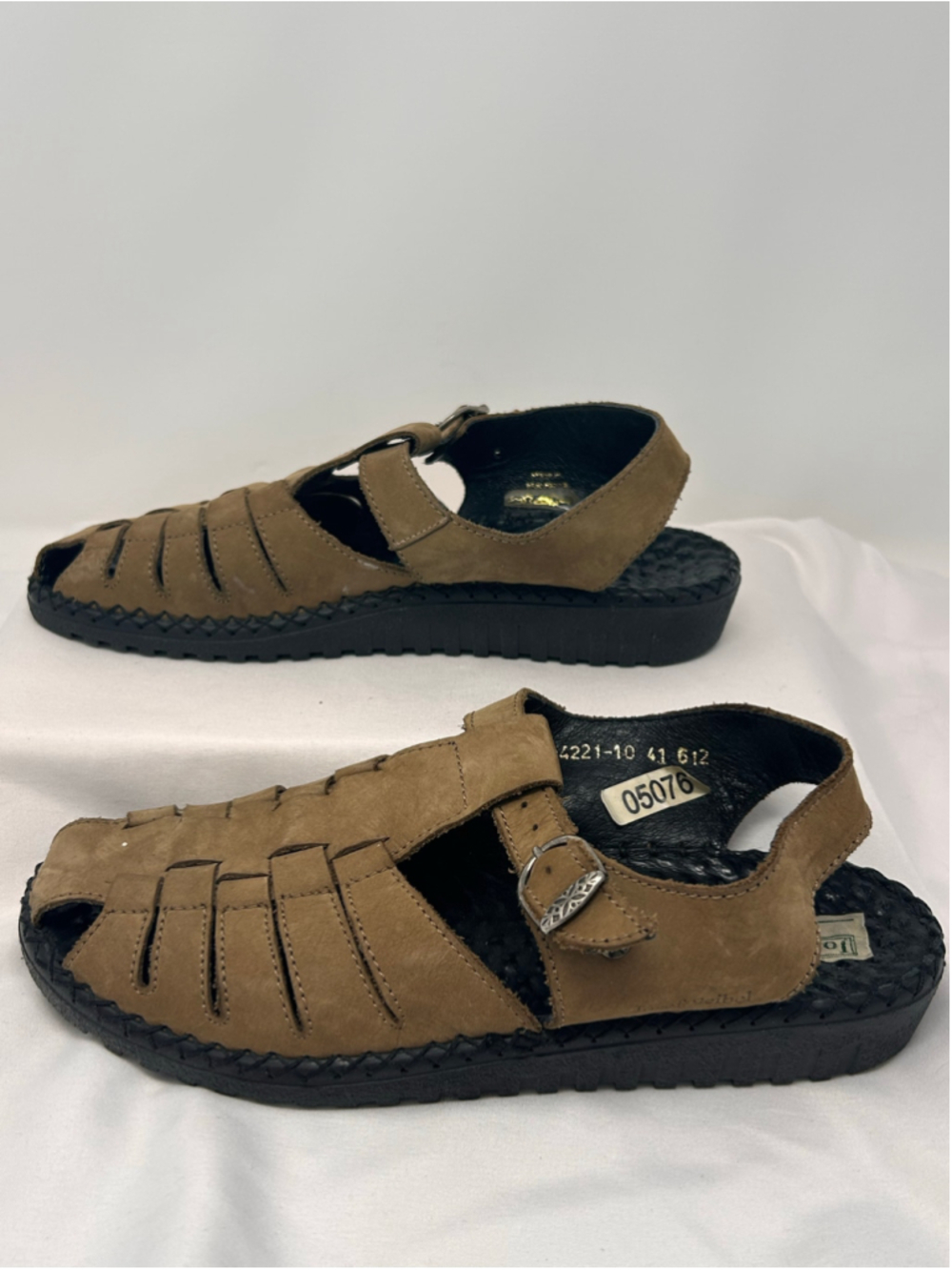 Josef Seibel Women’s Leather Closed-Toe Sandals Tan Size 41 / US 10